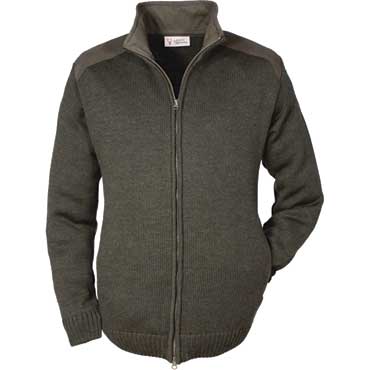 HUBERTUS Strickjacke mit OS 1200 Besatz oliv/braun
