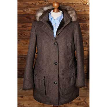 Blaser Premium Lodenjacke Damen grau-braun meliert