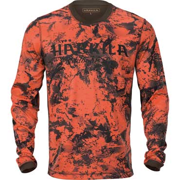 HRKILA Wildboar Pro Langarmshirt AXIS MSPOrange Blaze/Shadow brown