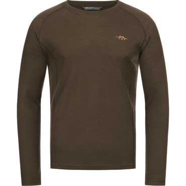 BLASER Herren Merino Base Layer Roundneck Jonar Dunkelbraun