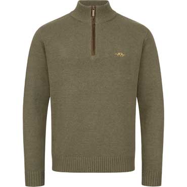 BLASER Herren Woll HZ Sweater Dunkel Oliv