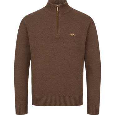 BLASER Herren Woll HZ Sweater Dunkelbraun