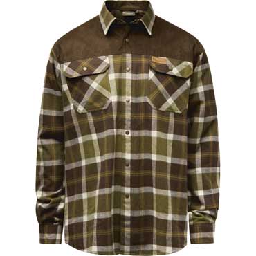 PINEWOOD Douglas Hemd Olive Green/Creme White