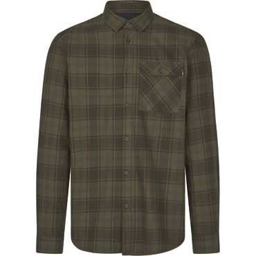 SEELAND Glen Flanellhemd Pine Green/Dark Navy Check
