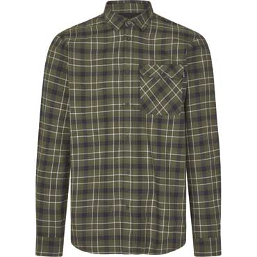 SEELAND Glen Flanellhemd Grape Leaf/Dark Navy Check