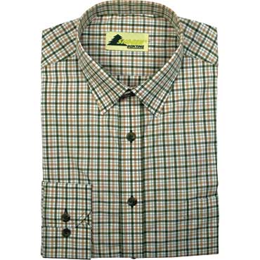 SKOGEN Herren Langarmhemd oliv/orange