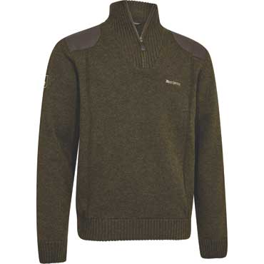 DEERHUNTER Finley Strickpullover mit �-Rei�verschluss Woodland Melange