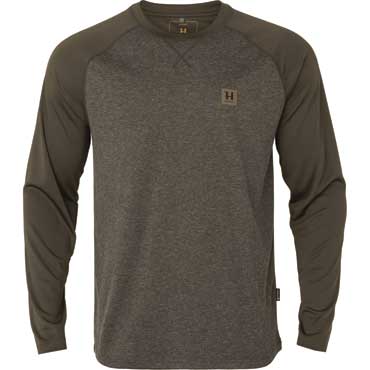 H�RKILA Kodiak CleverWool Langarmshirt Dark hunting green