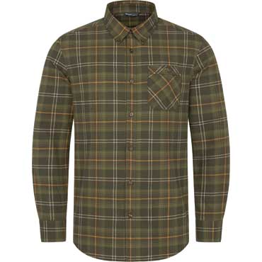 BLASER Flanellhemd Julian Herren gr�n/offwhite/orange kariert