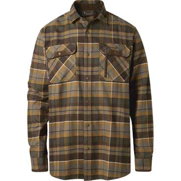 PINEWOOD Prestwick Exklusiv Hemd Herren D.Brown/D.Sandstone