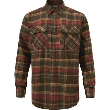 PINEWOOD Prestwick Exklusiv Hemd Herren D.Green/Terracotta