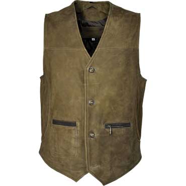  Hubertus Leder-Gilet braun 