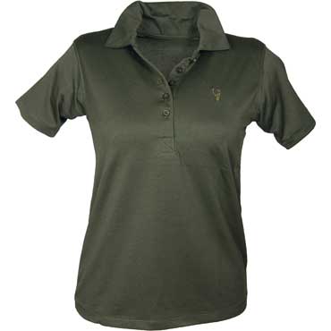 Hubertus Damen Funktions Polo-Shirt dunkeloliv