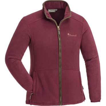 PINEWOOD Nydala Damen Fleecejacke Burgundy/Suede Brown