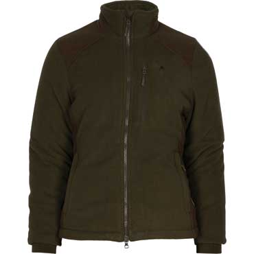 PINEWOOD Harriette Padded Fleece Damen Jacke Green/Suede Brown