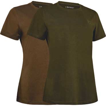 DEERHUNTER Lady 2er-Pack T-Shirts Fallen Leaf/Timber