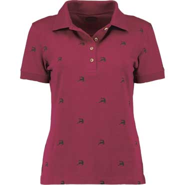 OS TRACHTEN Damen Poloshirt kurzarm weinrot
