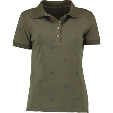 OS TRACHTEN Damen Poloshirt kurzarm oliv