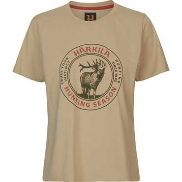 HRKILA Stag Badge T-Shirt Women Sand