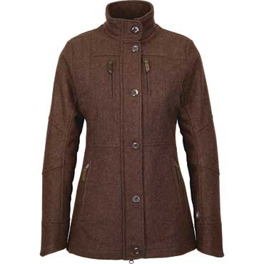 JAGDHUND Damen Lodenjacke Gamskopf 2 braun