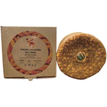 WILDLUTSCHER Spezial Leckstein Salz Mais