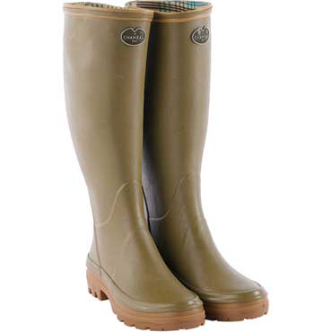 LE CHAMEAU Giverny Damenstiefel mit Jerseyfutter Vert Vierzon