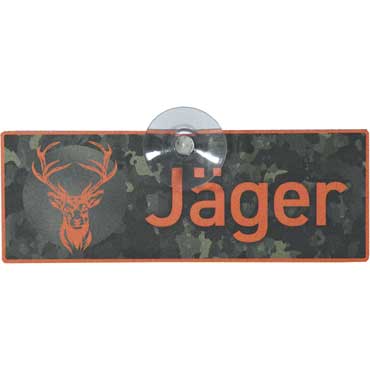 WILDE HILDE Autoschild mit Saugnapf ''Jger''