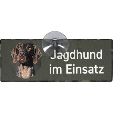 WILDE HILDE Autoschild mit Saugnapf  ''Deutsch Kurzhaar''
