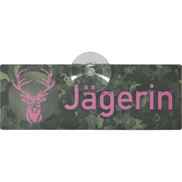 WILDE HILDE Autoschild mit Saugnapf ''Jgerin''