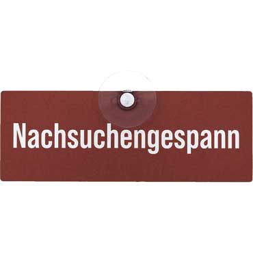WILDE HILDE Autoschild mit Saugnapf ''Nachsuchengespann''