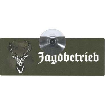 WILDE HILDE Autoschild mit Saugnapf ''Jagdbetrieb''