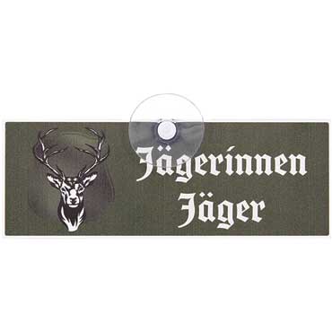 WILDE HILDE Autoschild mit Saugnapf ''Jgerinnen Jger''