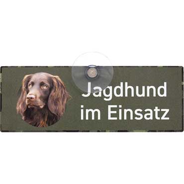 WILDE HILDE Autoschild mit Saugnapf ''Deutsch Langhaar''