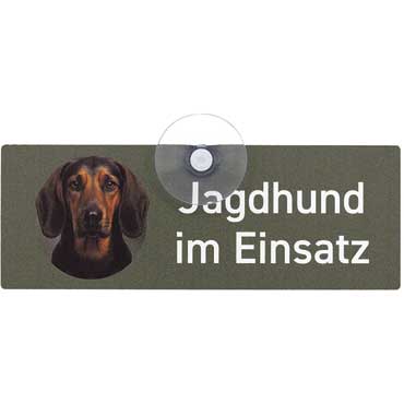 WILDE HILDE Autoschild mit Saugnapf ''Tiroler Bracke''